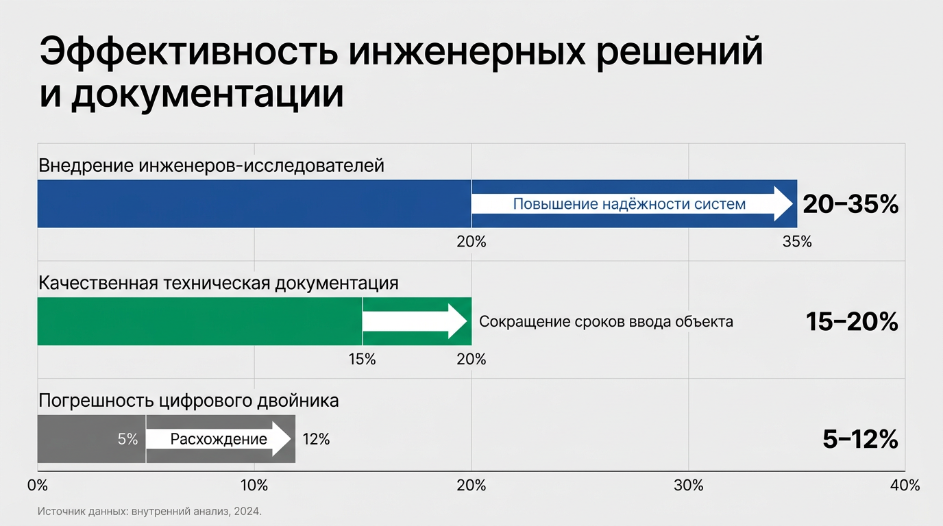 Эффективность инженерных решений и документации